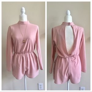 ❌❌SOLD❌❌ C Luce Long Sleeve Taupe Romper